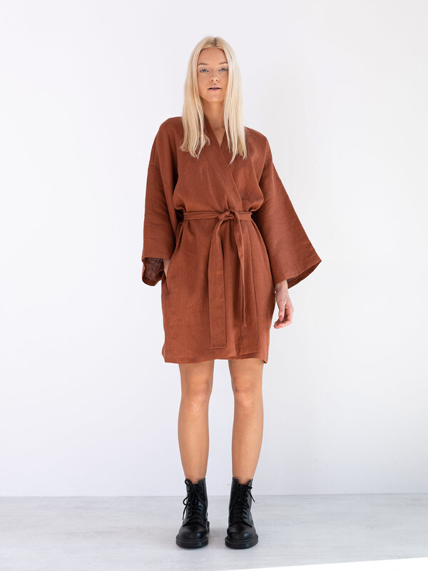 ATHENA - Wickelkleid aus Leinen