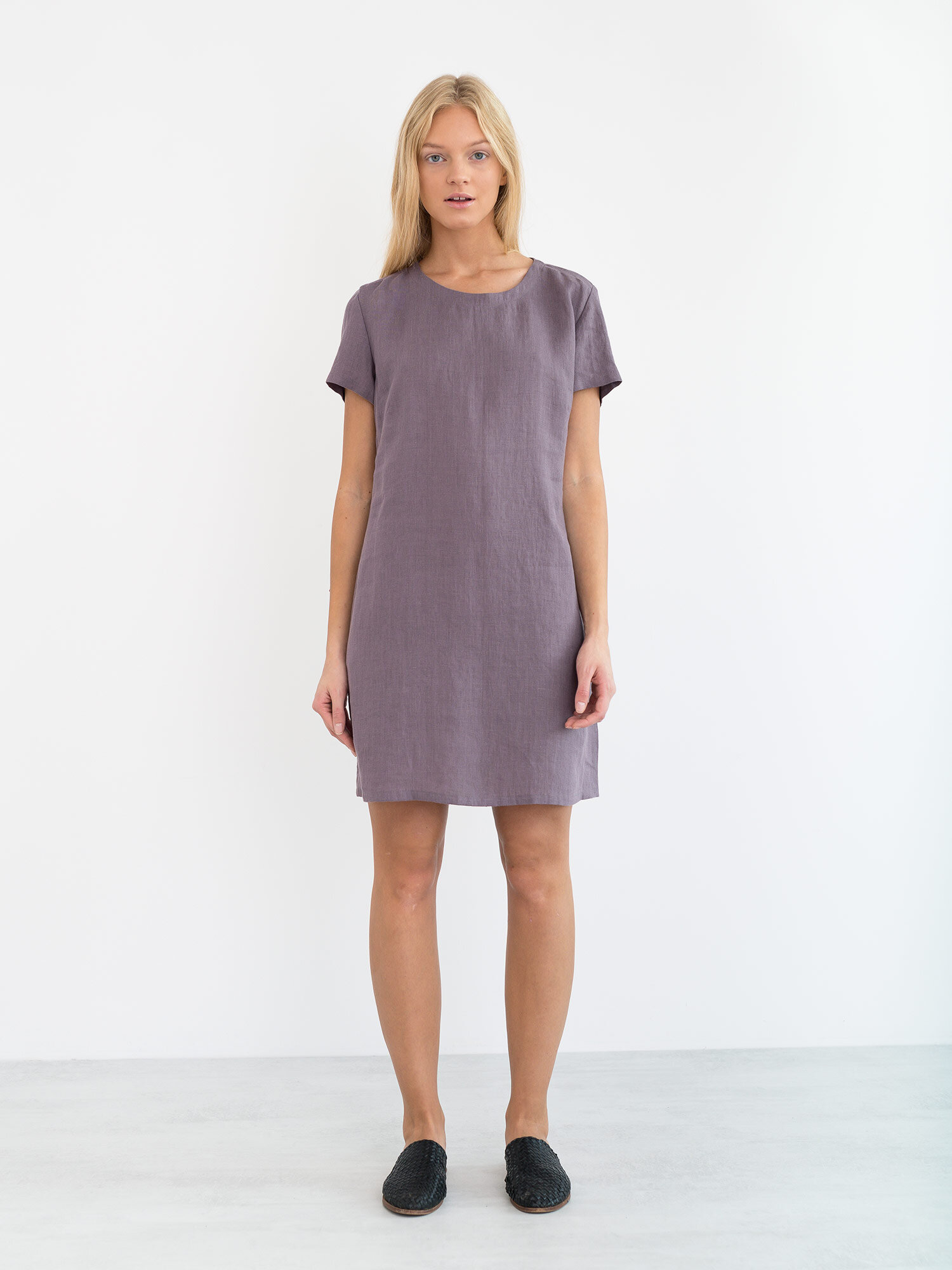 Image 2 of BEATRICE Linen Dress in Lavender Violet from Love and Confuse