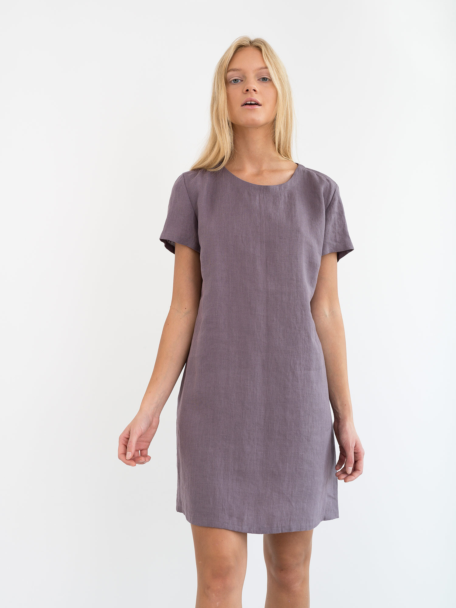 Image 3 of BEATRICE Linen Dress in Lavender Violet from Love and Confuse