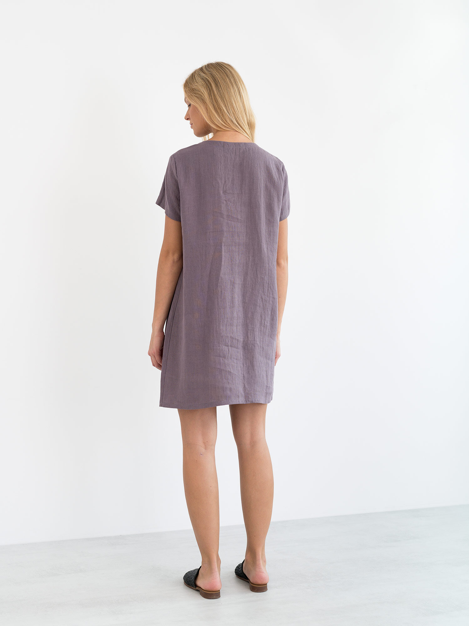 Image 5 of BEATRICE Linen Dress in Lavender Violet from Love and Confuse