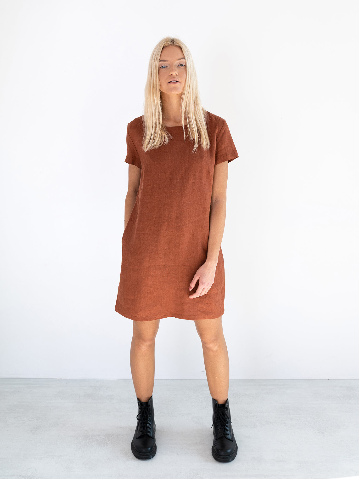 Image 3 of BEATRICE Linen Dress in Rust from Love and Confuse