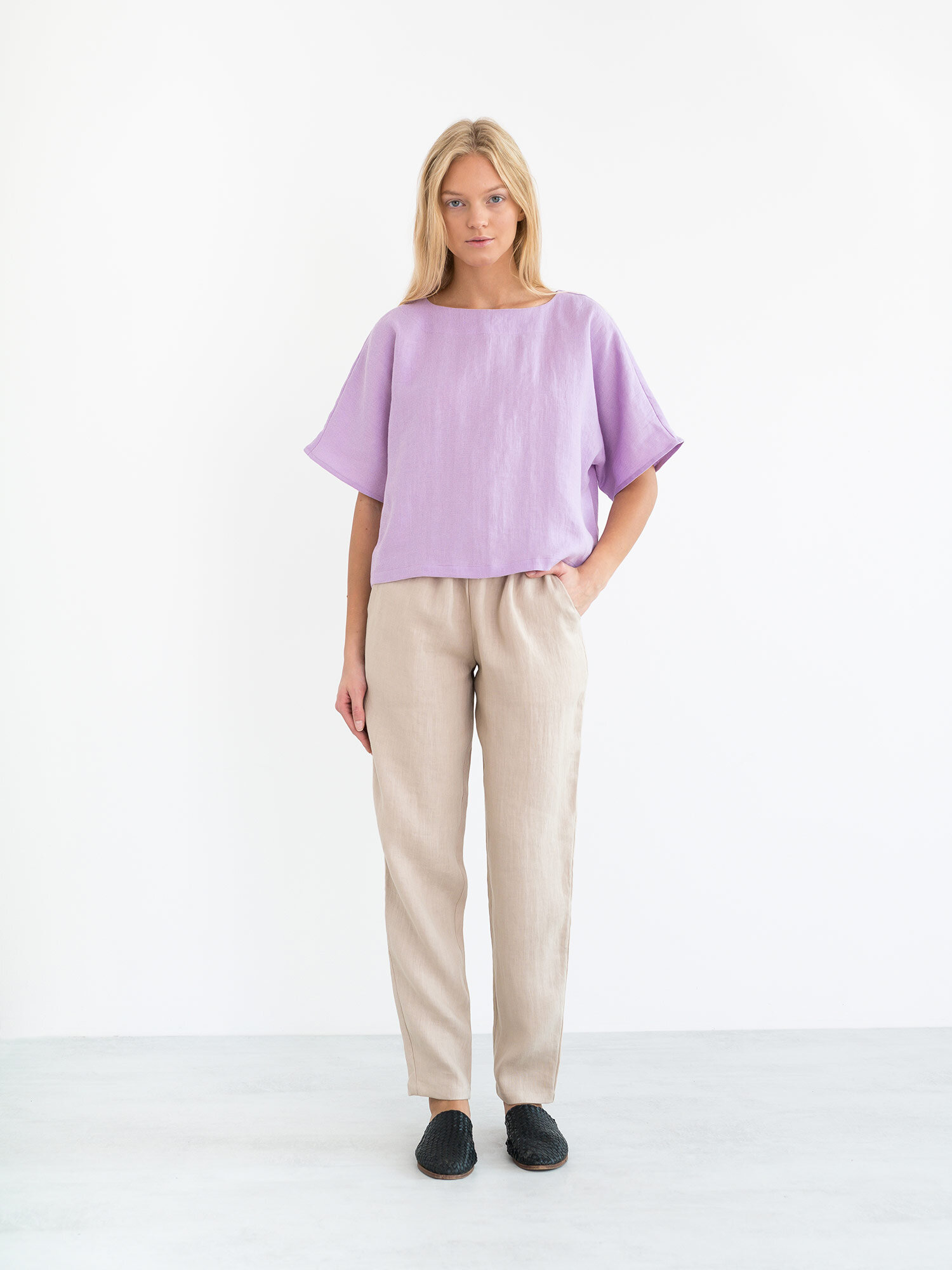 Image 2 of BRINLEY Linen Pants in Beige from Love and Confuse