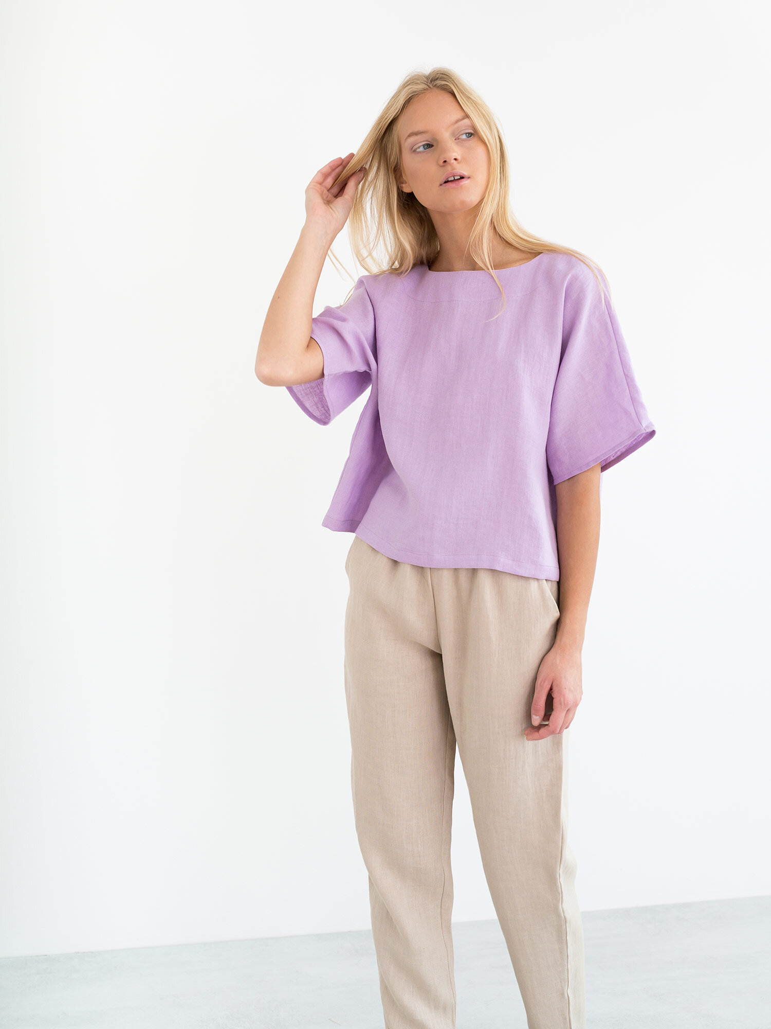 Image 3 of BRINLEY Linen Pants in Beige from Love and Confuse