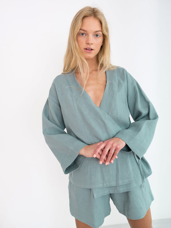 DELILAH Linen Kimono Jacket