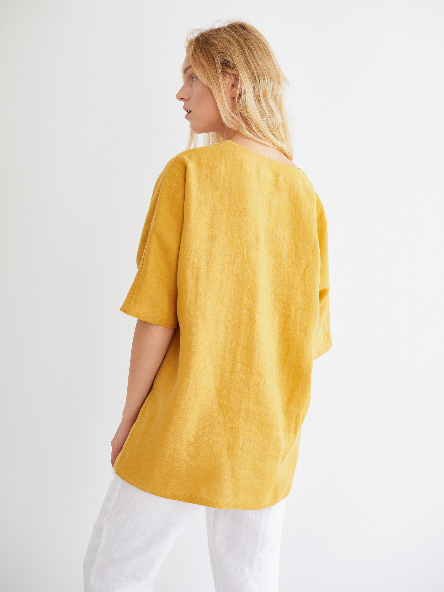 Image 3 of FLORENCE Linen Top in Mustard from Love and Confuse