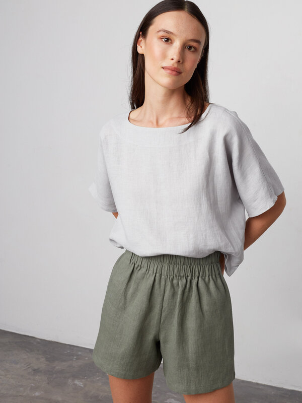 ISLA High Waisted Linen Shorts