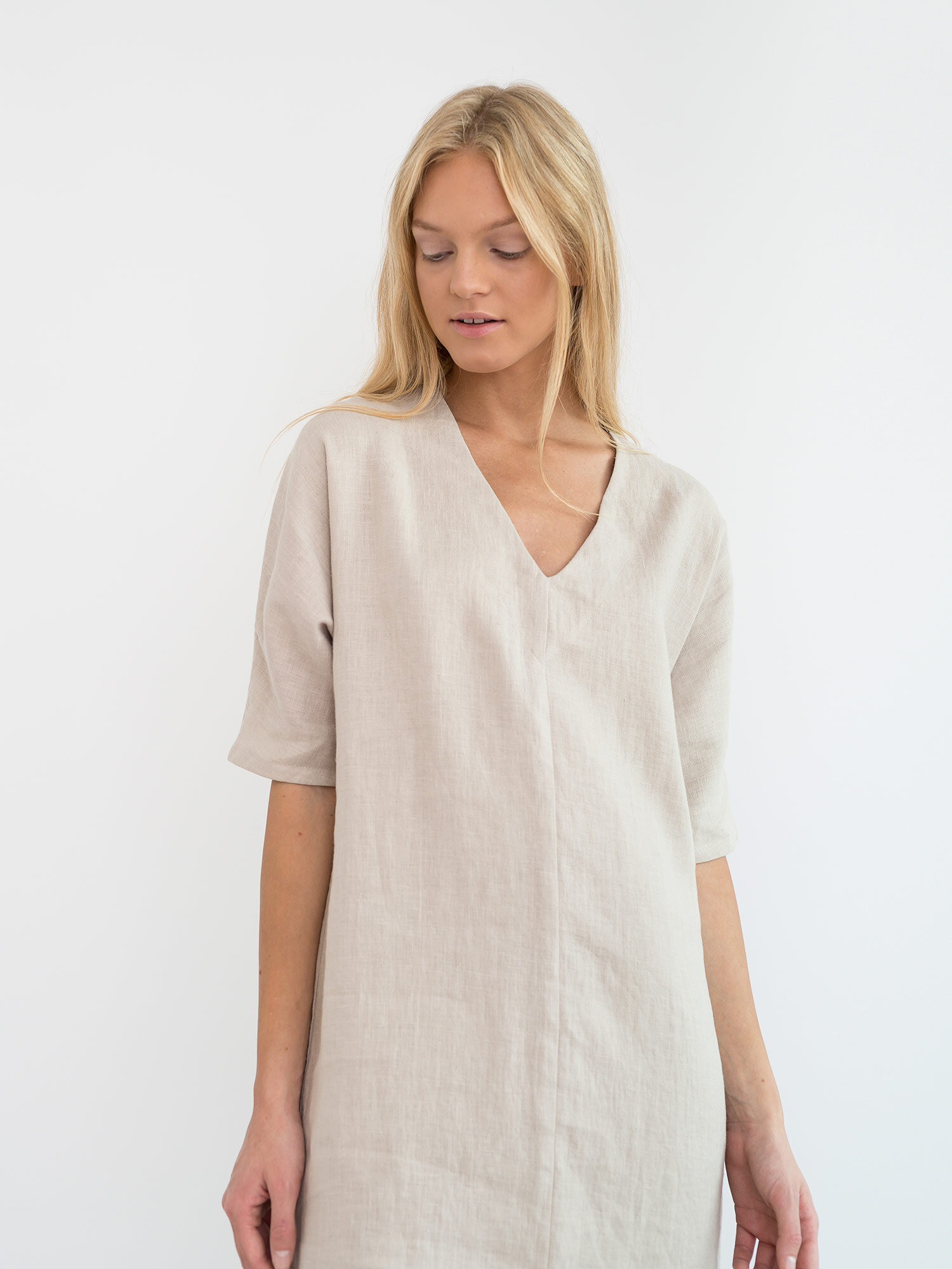 Image 4 of JASMINE Linen Dress in Beige from Love and Confuse