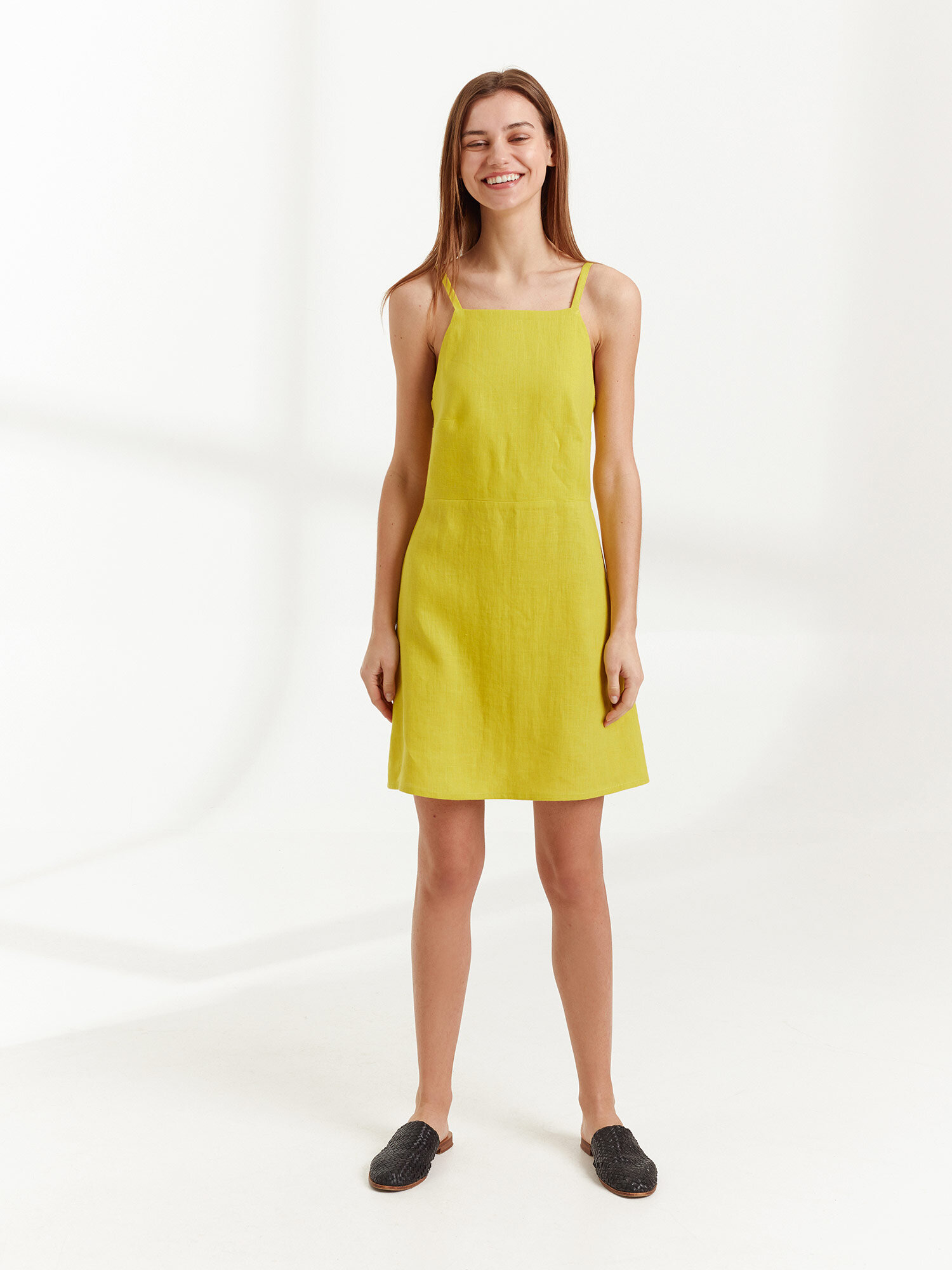 JENESIS Linen Strappy Dress