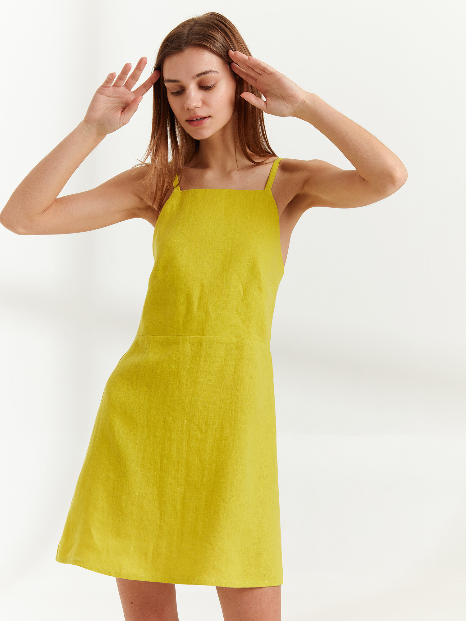 JENESIS Linen Strappy Dress