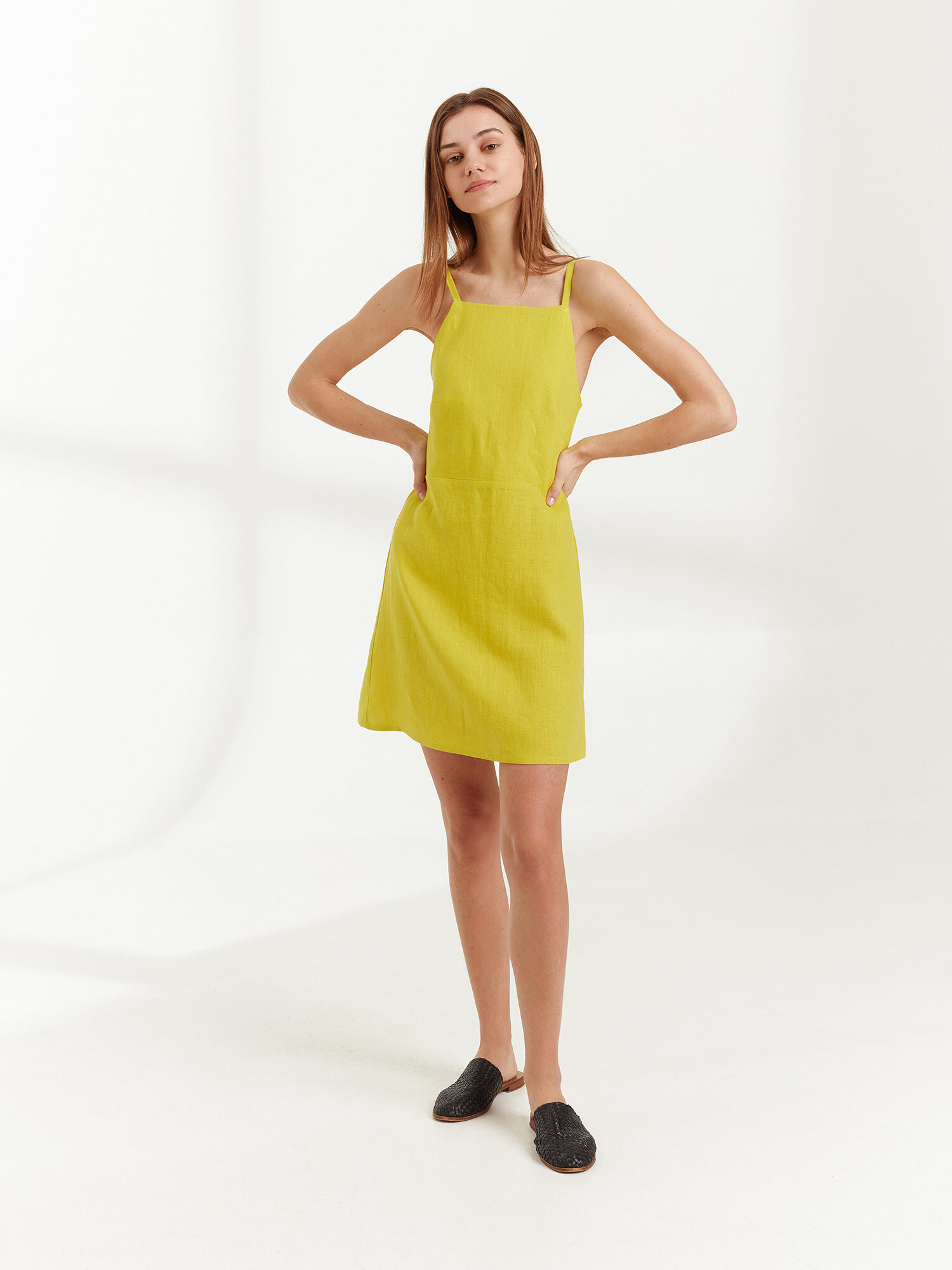 JENESIS Linen Strappy Dress