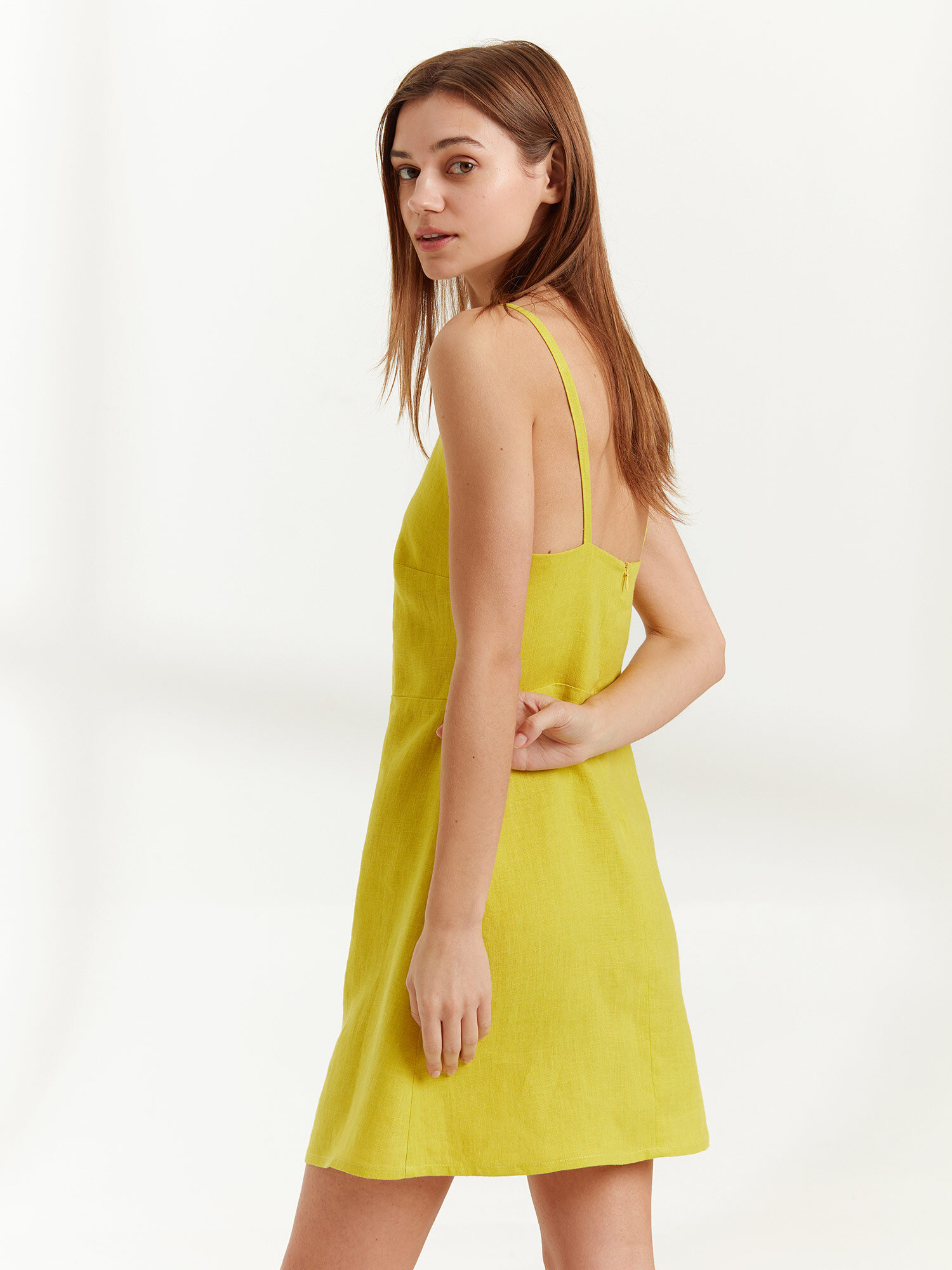 JENESIS Linen Strappy Dress