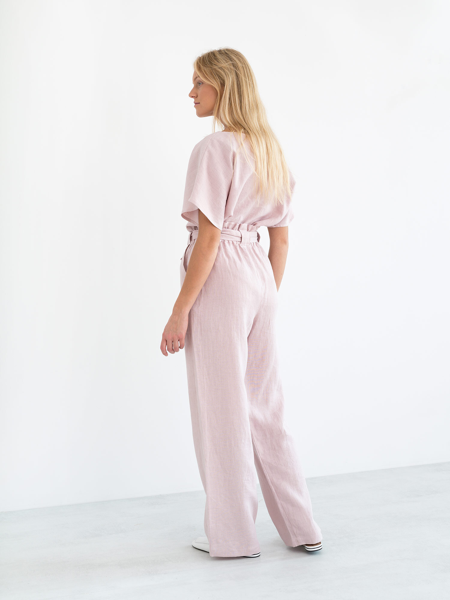 Image 5 of JULIET Wide Leg Linen Pants in Apple Blossom from Love and Confuse