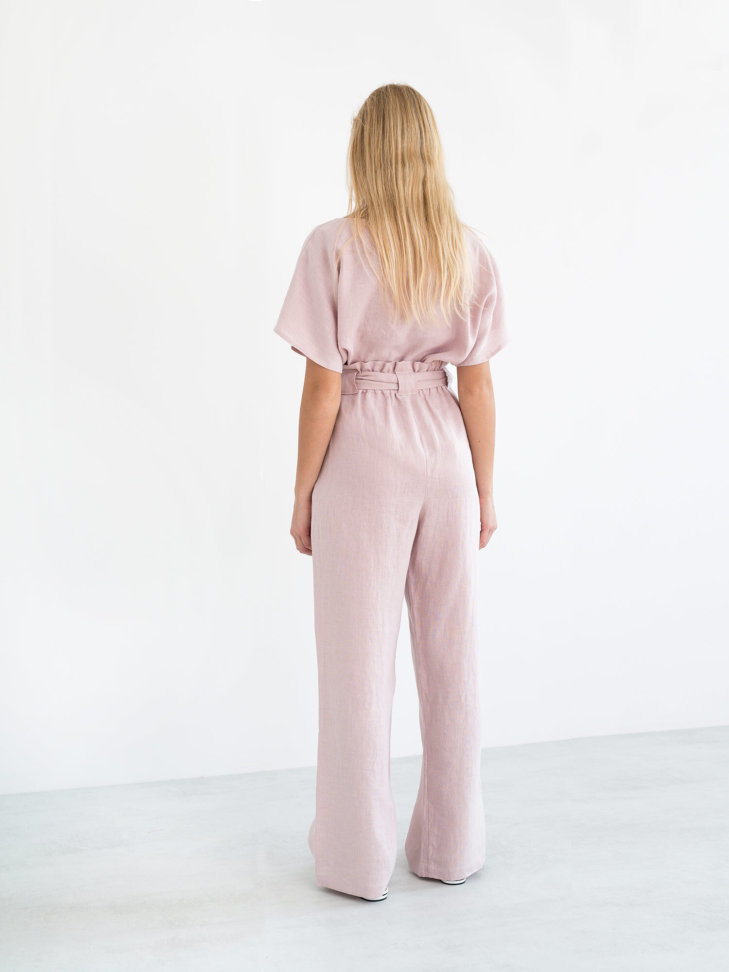 Image 6 of JULIET Wide Leg Linen Pants in Apple Blossom from Love and Confuse