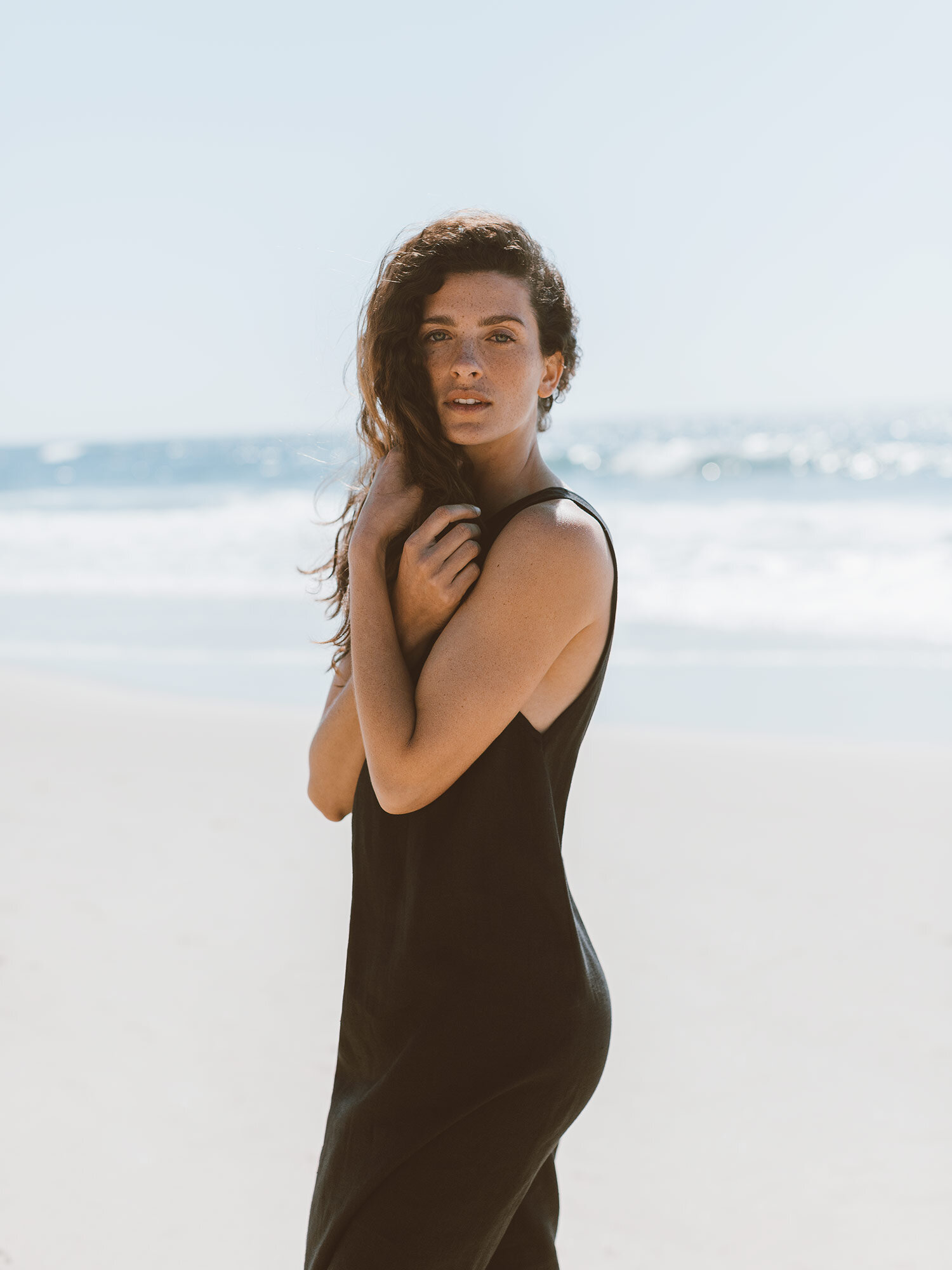 Image 3 of KEIRA Linen Maxi Dress in Black from Love and Confuse
