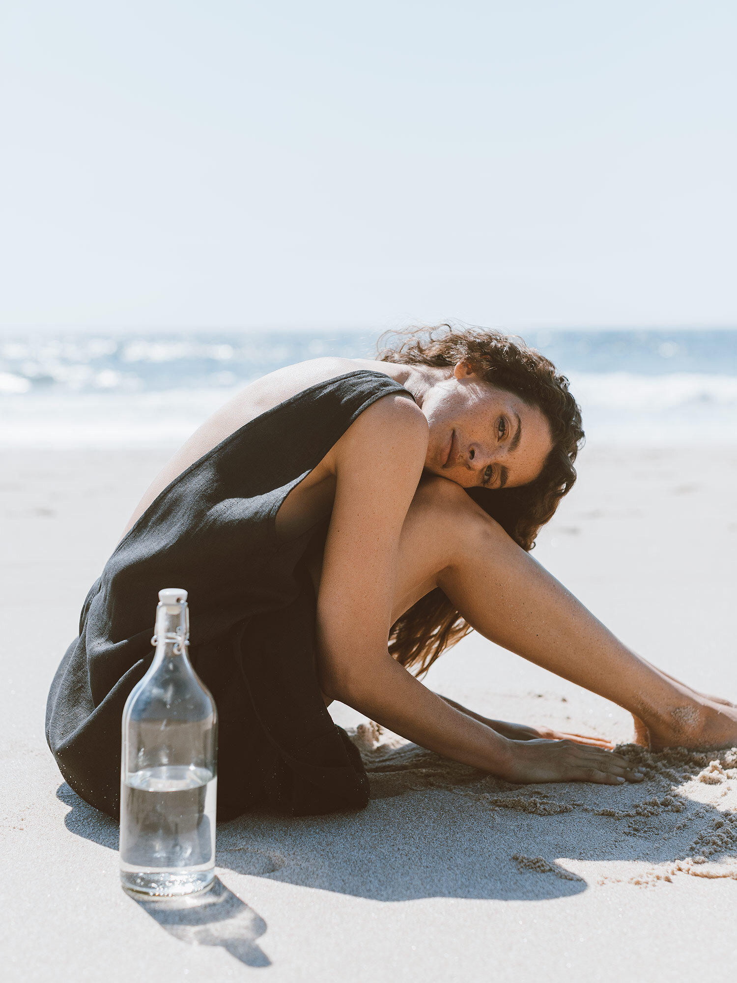 Image 4 of KEIRA Linen Maxi Dress in Black from Love and Confuse