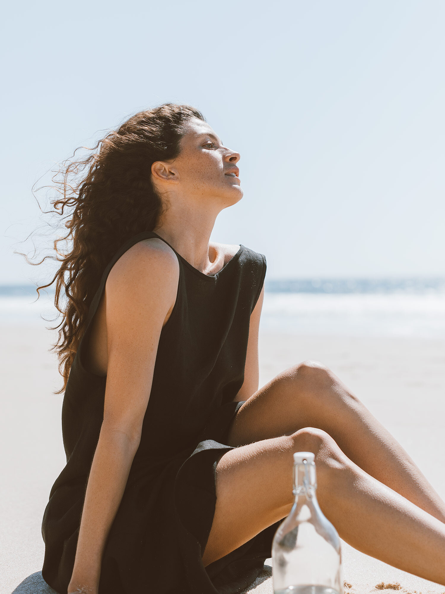 Image 5 of KEIRA Linen Maxi Dress in Black from Love and Confuse