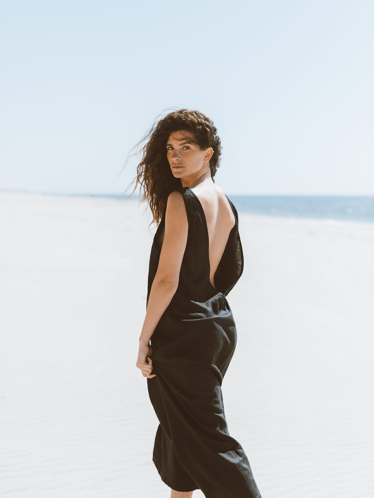 Image 7 of KEIRA Linen Maxi Dress in Black from Love and Confuse