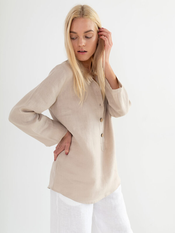 LARA Linen Tunic Shirt