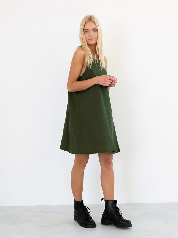 LILY - ärmelloses Leinenkleid