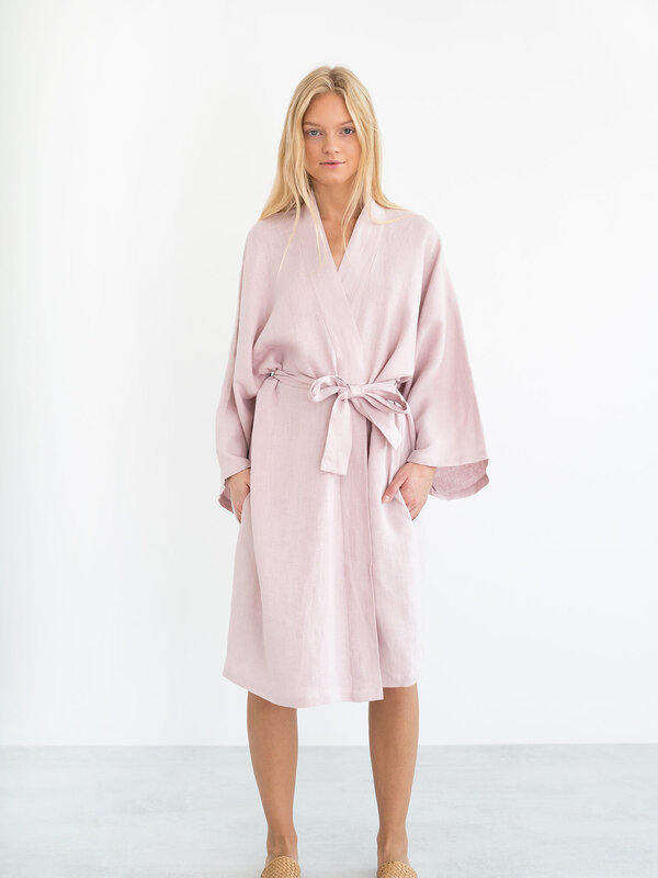 LUNA Leinen Wickelkleid