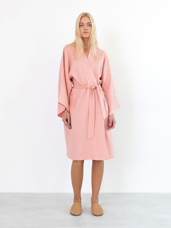 LUNA Leinen Wickelkleid
