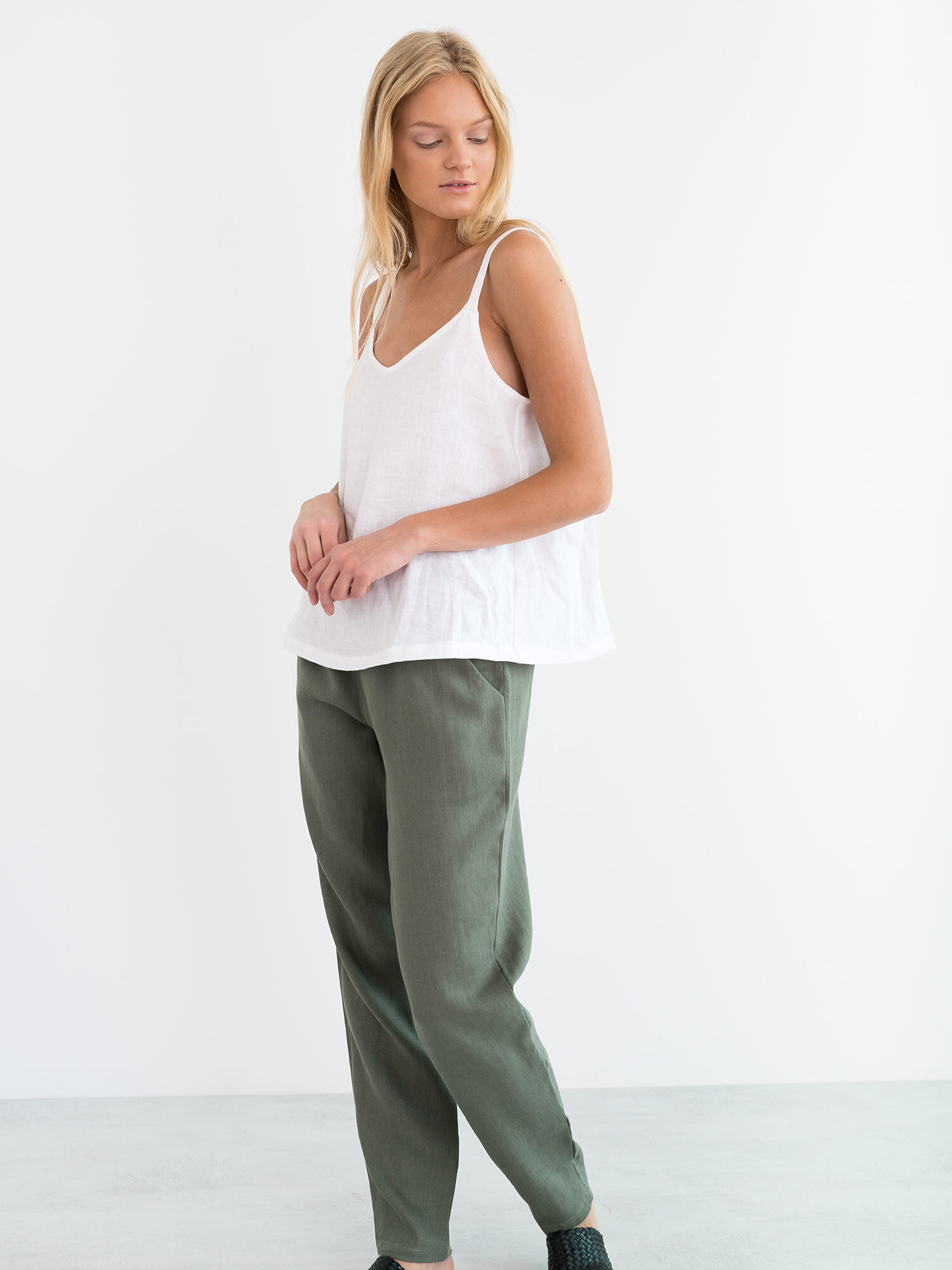 Image 5 of MILLIE Linen Cami Top in White from Love and Confuse