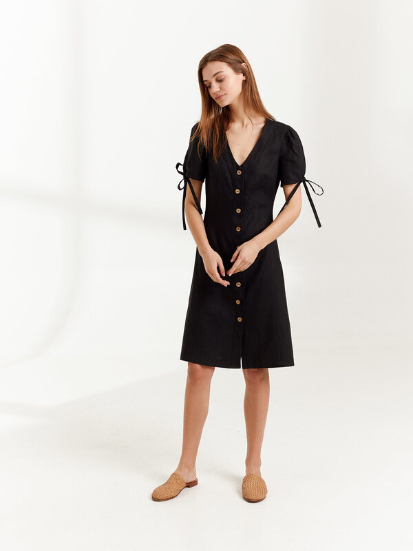 MONICA Leinen-Hemdblusenkleid
