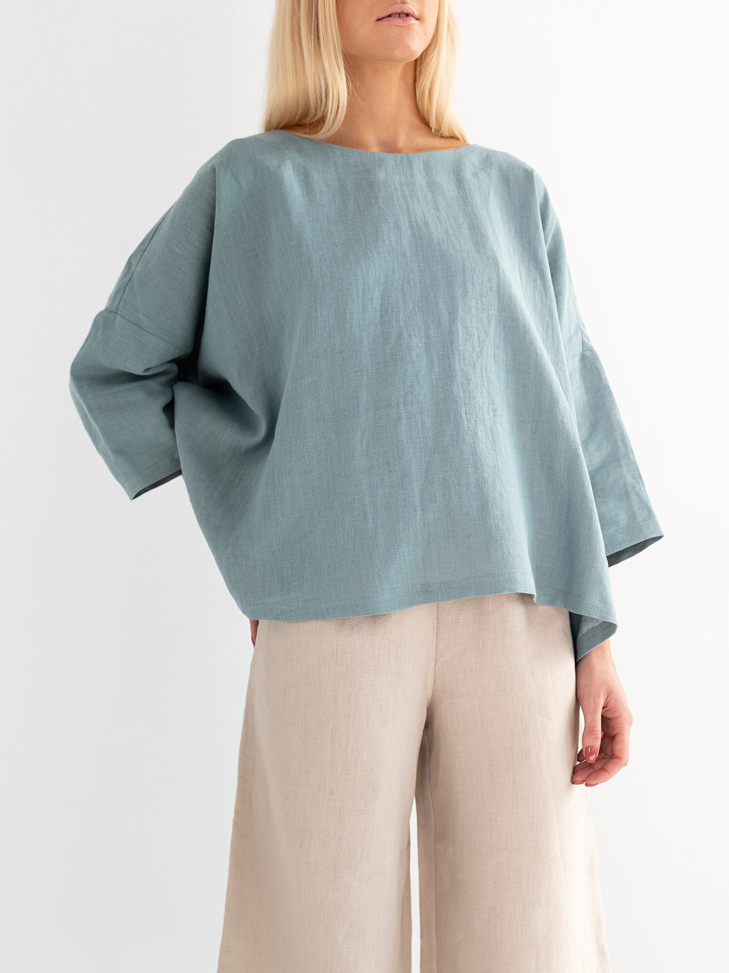 Image 4 of RILEY Wide Leg Linen Pants in Beige from Love and Confuse