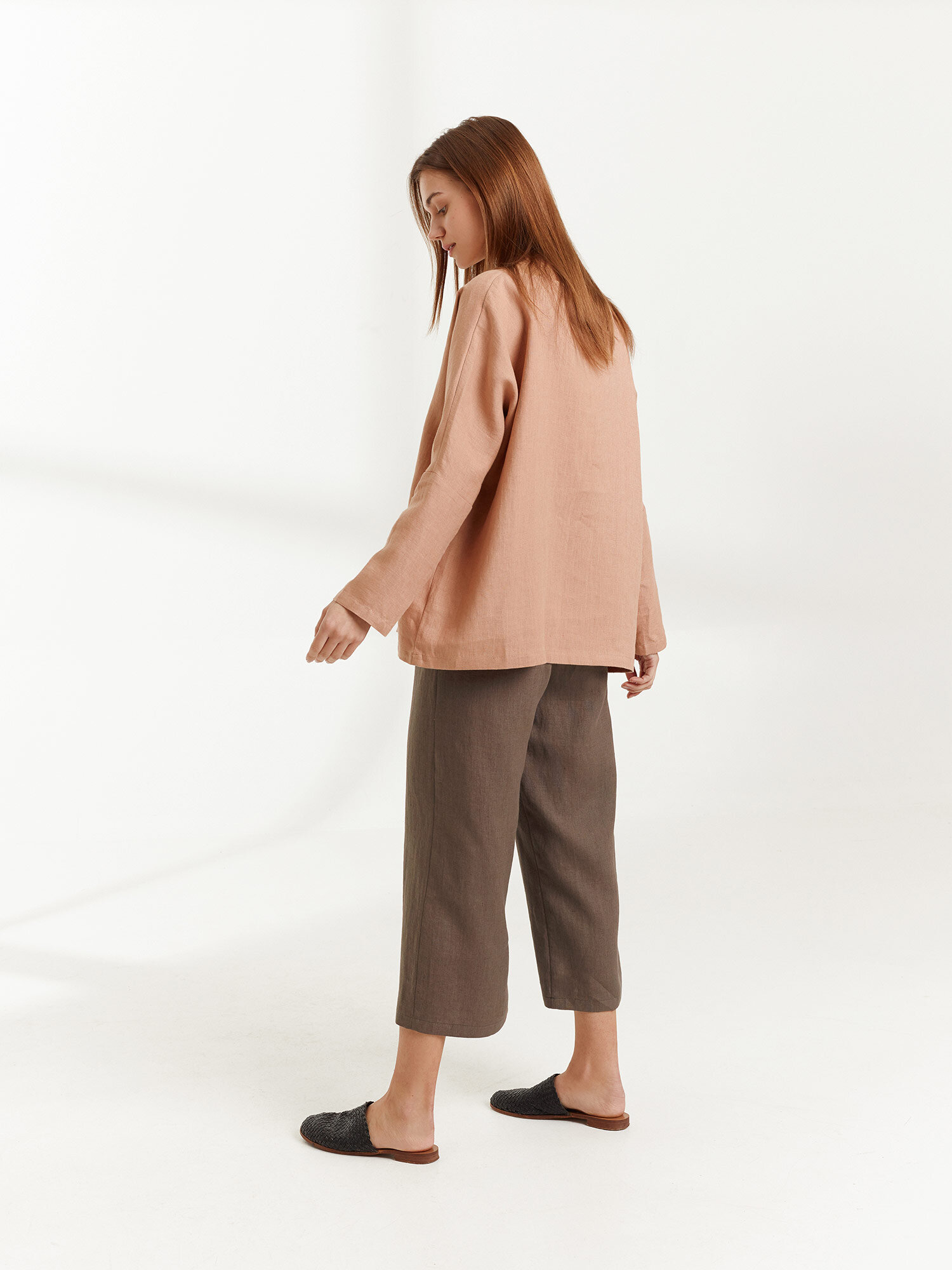 Image 6 of RILEY Wide Leg Linen Pants in Cocoa from Love and Confuse