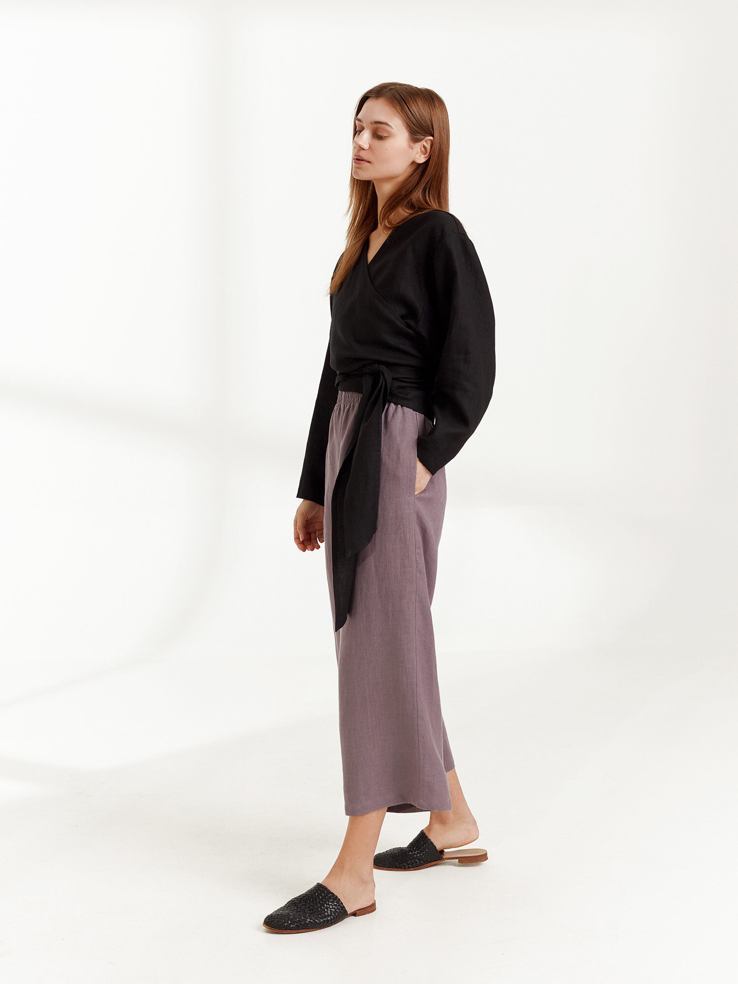 RILEY Wide Leg Linen Pants