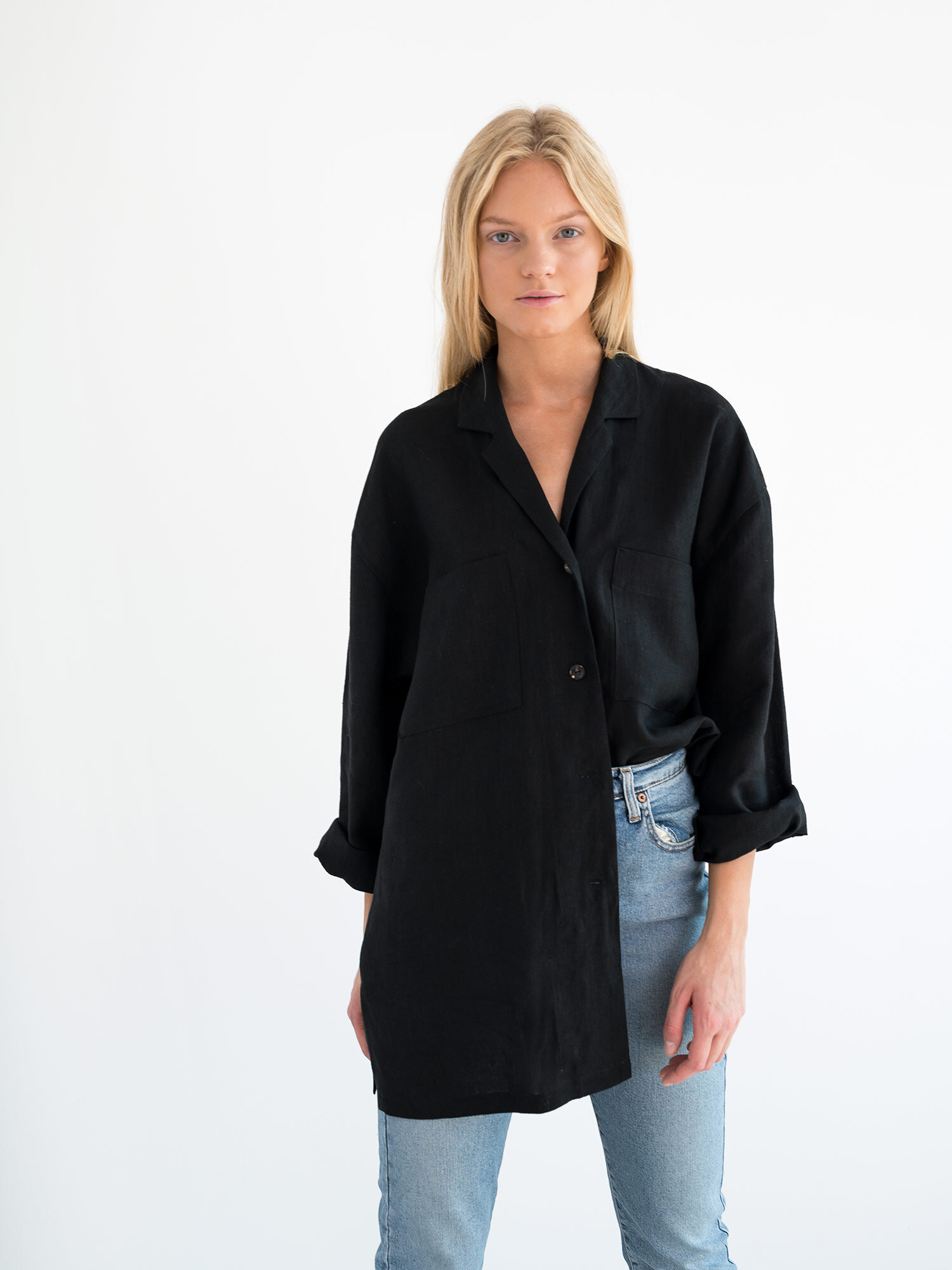 Image 5 of ROSEMARY Linen Shirt in Black from Love and Confuse