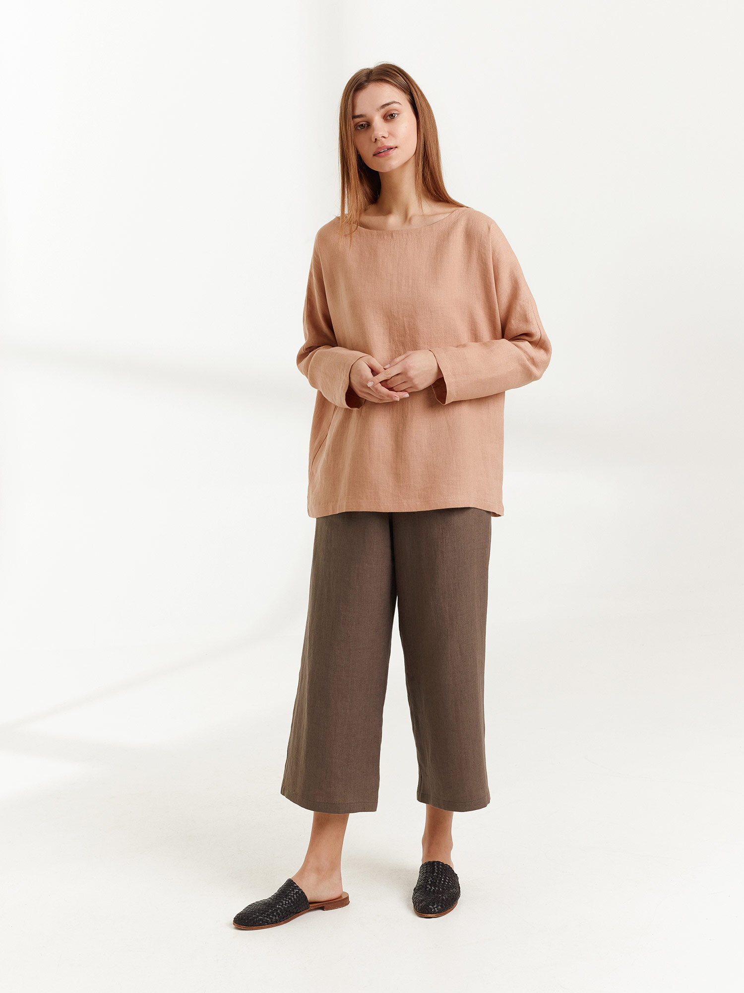 Image 1 of RUMI Linen Top in Camel from Love and Confuse
