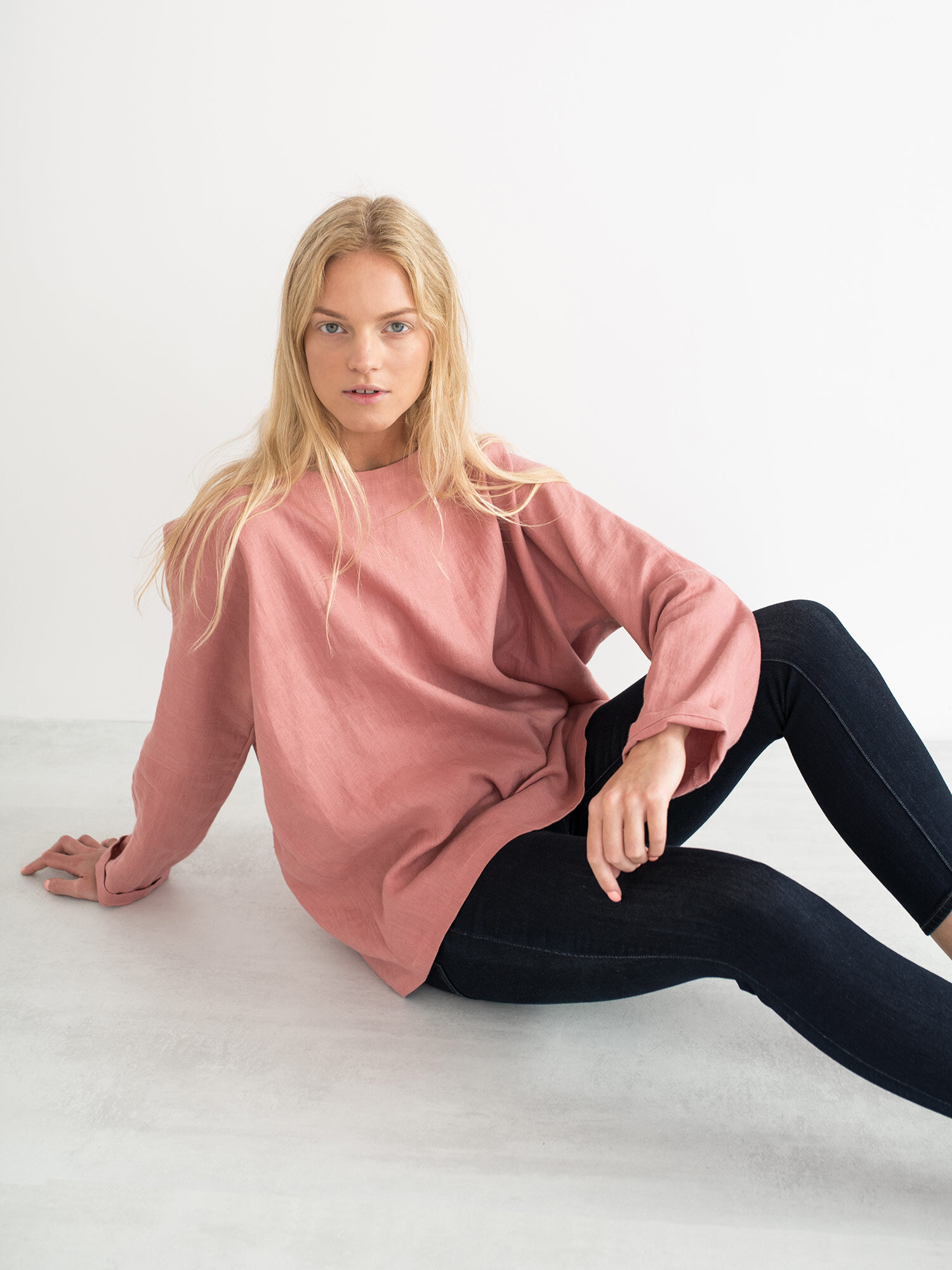 Image 4 of RUMI Linen Top in Salmon Pink from Love and Confuse