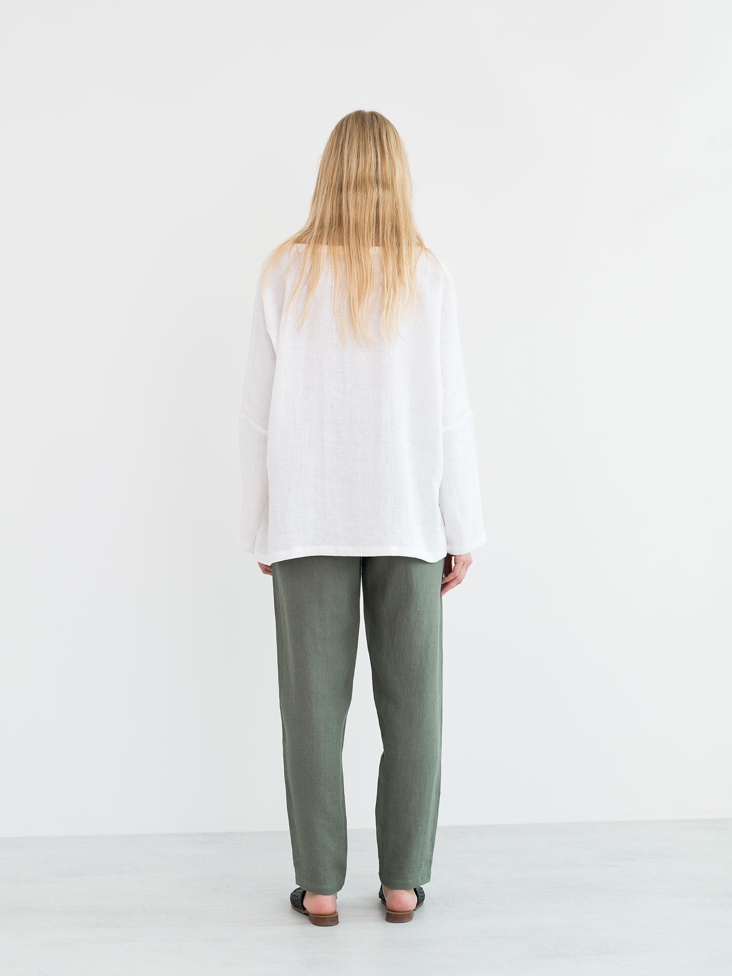 Image 4 of RUMI Linen Top in Sage Green from Love and Confuse