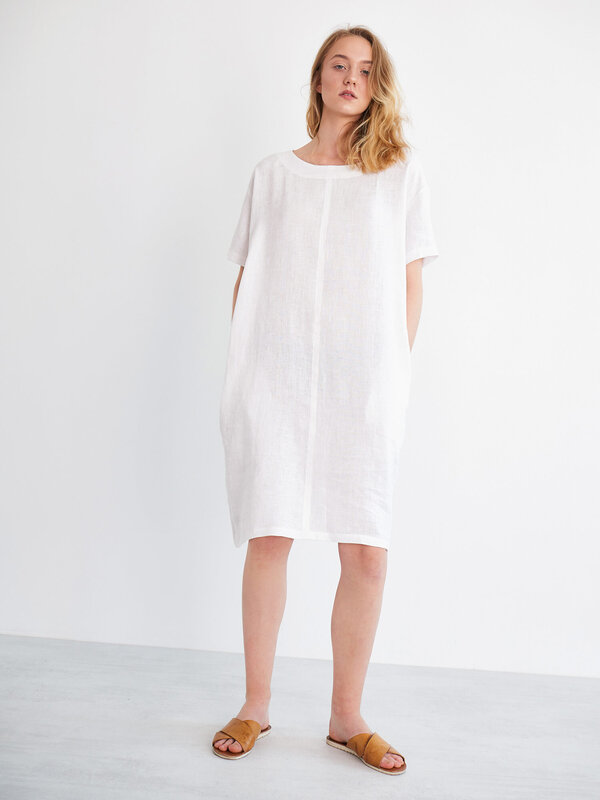 VENICE Boxy Linen Tunic Dress