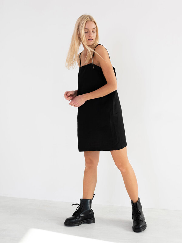 VIOLET Leinen Slip-Kleid
