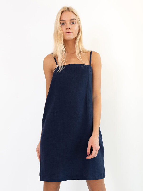 VIOLET Leinen Slip-Kleid