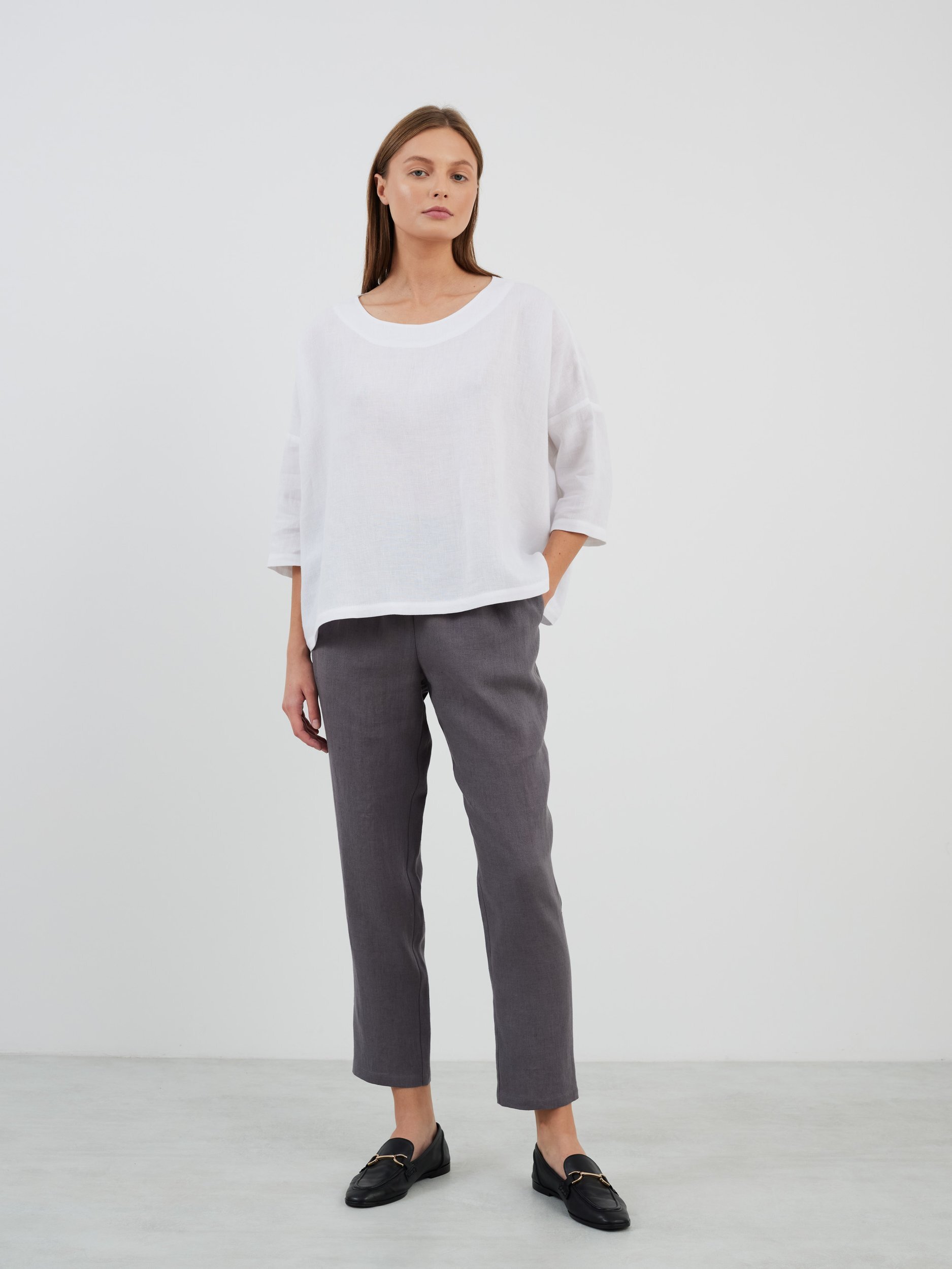 Image 2 of AMELIA Linen Top in White from Love and Confuse