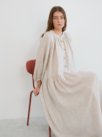 Boho Linen Maxi Dress Etta