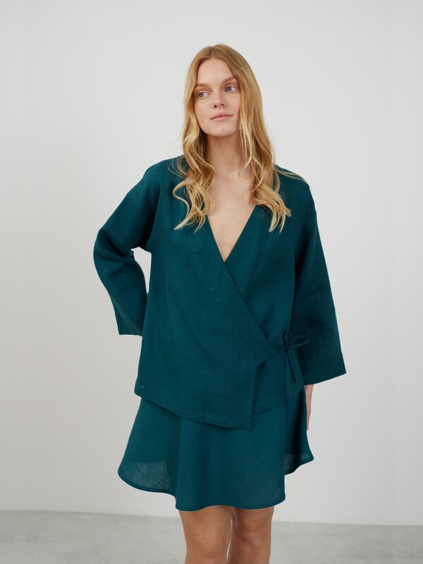 DELILAH Linen Kimono Jacket