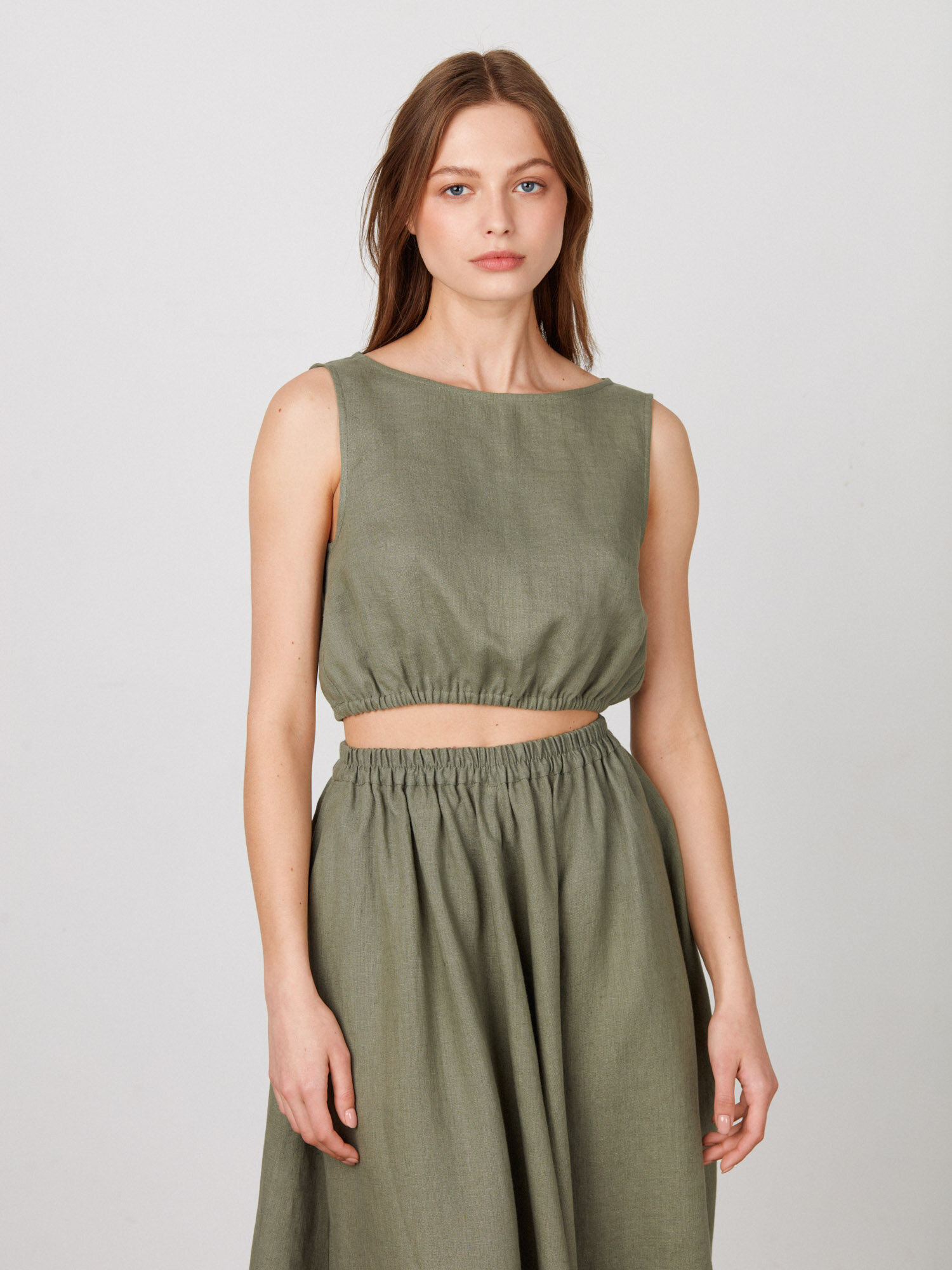 Image 4 of ETHNA Tank Top in Sage Green from Love and Confuse