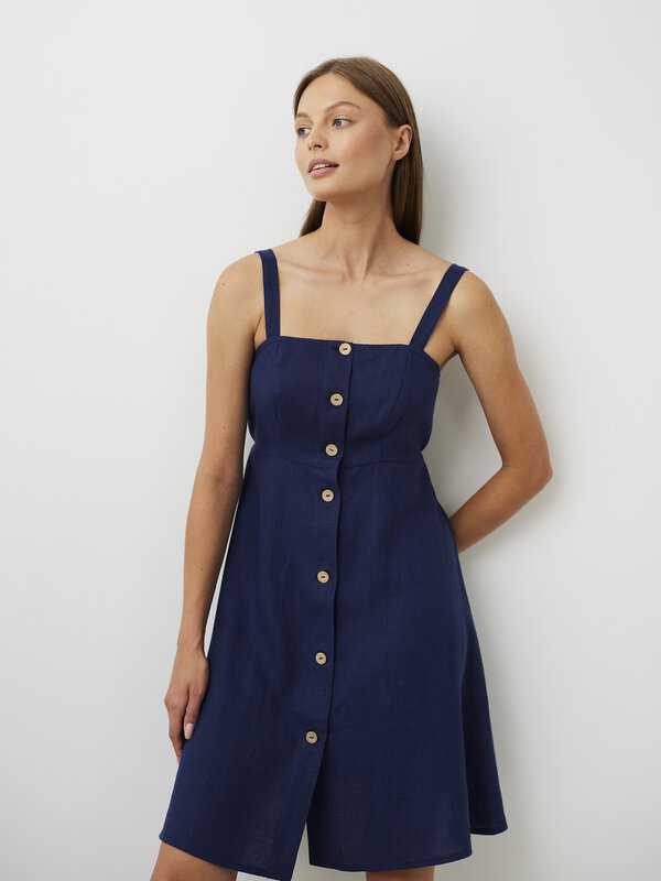 INDIE Linen Button Down Dress