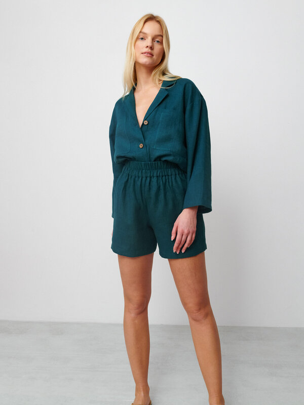 ISLA High Waisted Linen Shorts