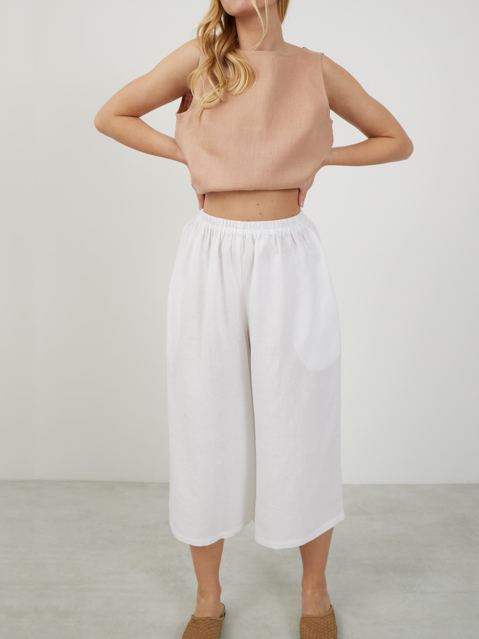 Bild 1 von JAYDEN Leinen Culotte in Weiß von Love and Confuse