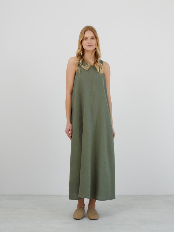 LANA Sleeveless Linen Maxi Dress