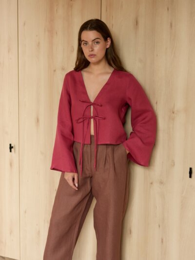 Tailored Linen Pants JAMES | Pleated Front