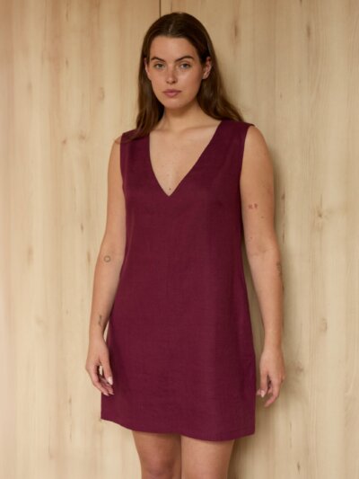 Sleeveless Linen Shift Dress PAULA