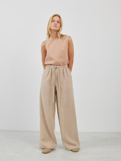 LUCAS Wide Leg Linen Pants