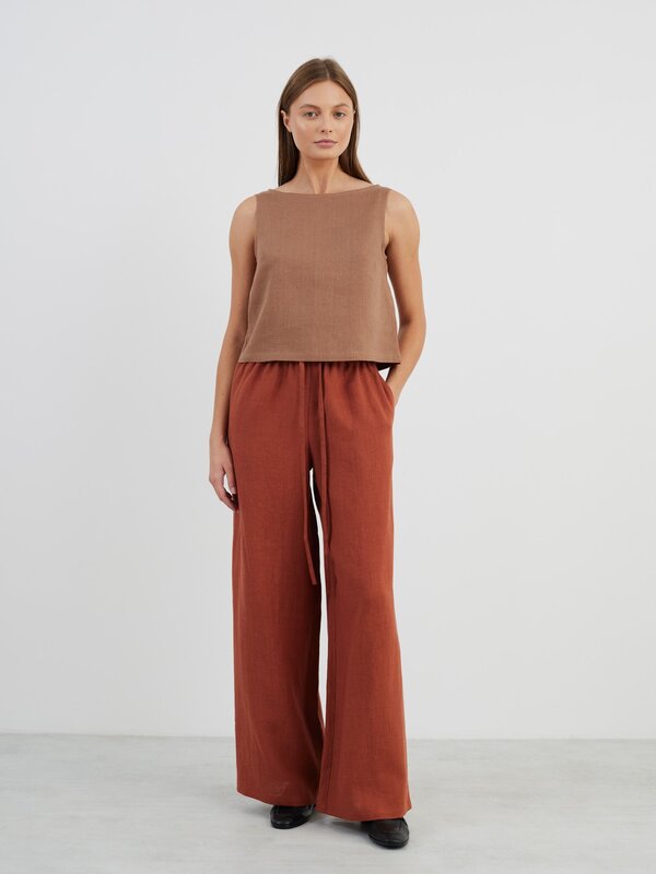 LUCAS Wide Leg Linen Pants