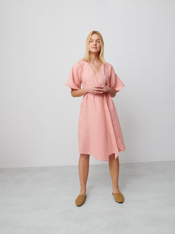 MARY Linen Wrap Dress